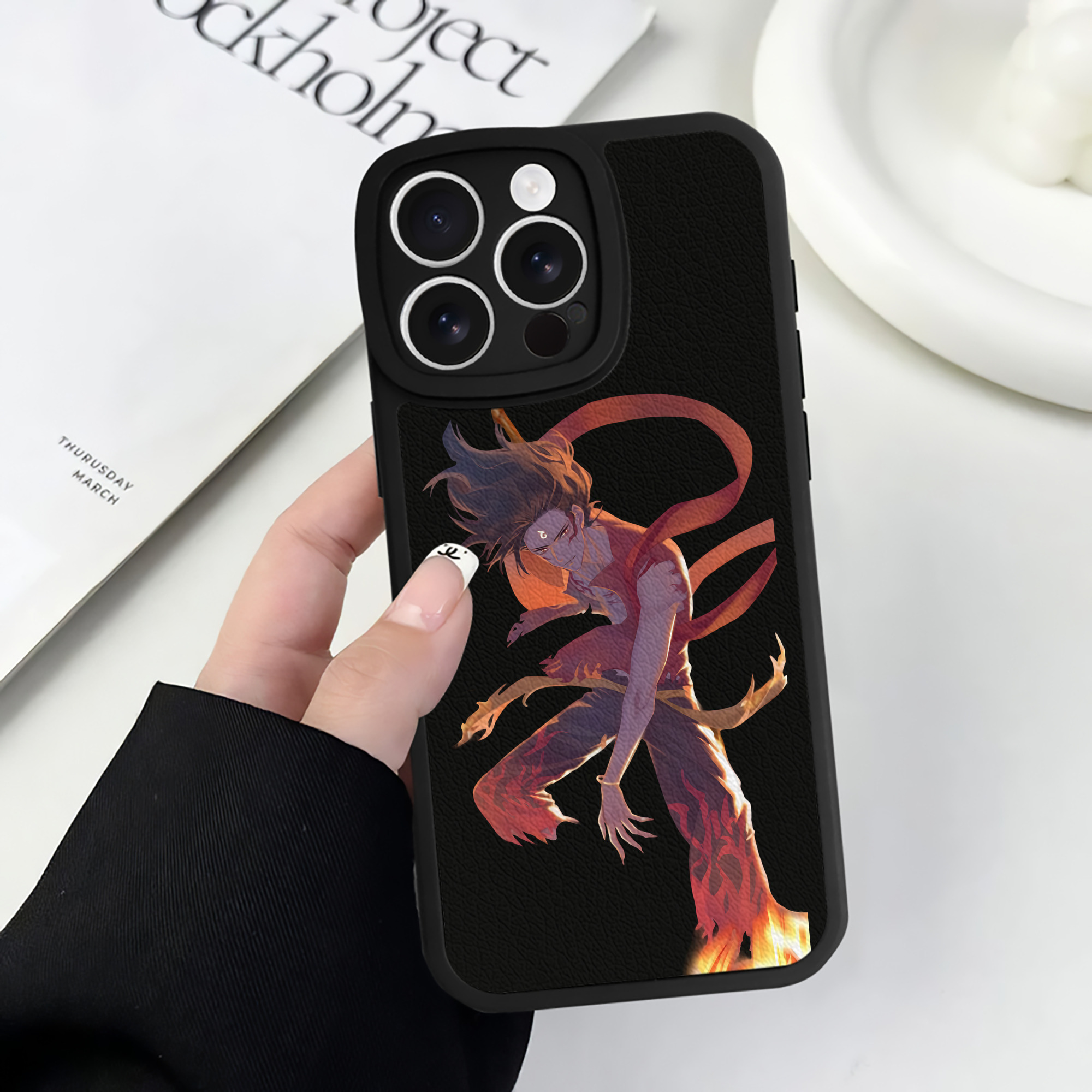 （画像用） Ne Zha 2 ナタ 魔童の大暴れ 【iPhone 16シリーズ対応】シリコンスマホケース（レザー調） 材質：シリコン